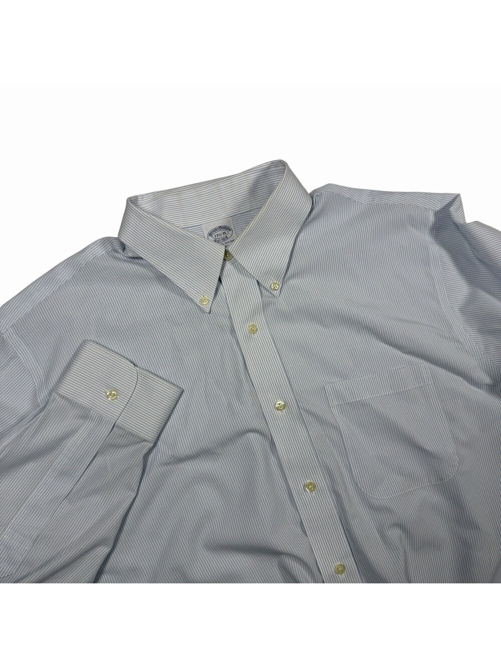 Brooks Brothers Men's Slim Fit Dress Shirt Non-Iron Size 17.5/35